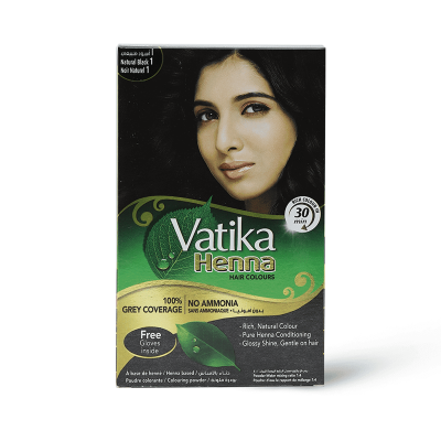 Vatika Henna Hair Color Cream Natural Black - 1 Kit
