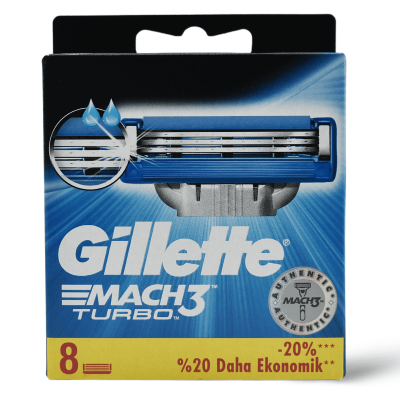 Gillette Mach 3 Blades Turbo - 8 Pcs