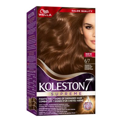 Wella, Koleston, Hair Color Chocolate Brown 6/7 - 1 Kit