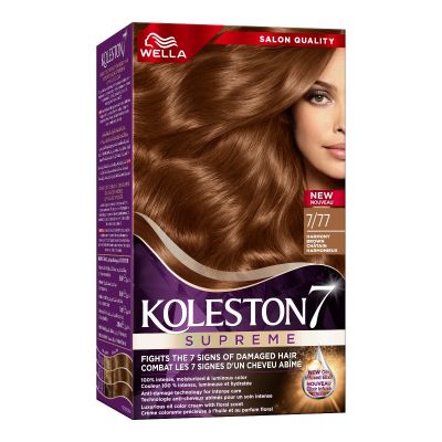 Wella, Koleston, Hair Color Seductive Brown 7/77 - 1 Kit