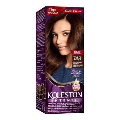 Wella, Koleston, Maxi Hair Color Chestnut Dark 303/4 - 1 Kit