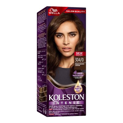 Wella, Koleston, Maxi Hair Color Medium Brown 304/0 - 1 Kit