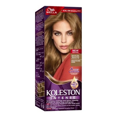 Wella, Koleston, Maxi Hair Color Medium Blonde 307/0 - 1 Kit