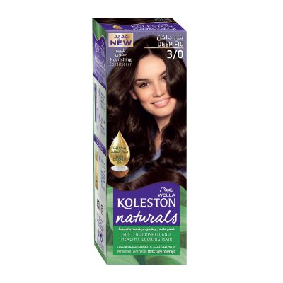 Wella, Koleston, Natural Hair Color Deep Fig 3/0 - 1 Kit