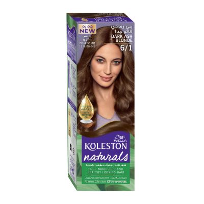 Wella, Koleston, Natural Hair Color Dark Ash Blond 6/1 - 1 Kit