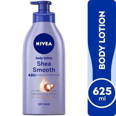 Nivea, Lotion, Moisturizer, With Shea Butter, Smooth, For Dry Skin - 625 Ml