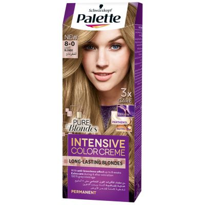 Palette, Hair Color, Intensive Color Creme, 8-0 Light Blonde - 1 Kit
