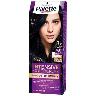 Palette, Hair Color, Intensive Color Creme, 1-1 Blue Black - 1 Kit