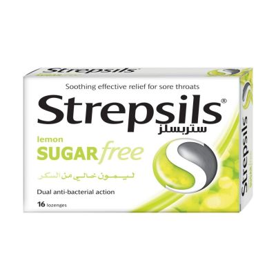 Strepsils Sugar Free Lozenges Soothing Throat Lozenges Without Sugar - 16 Pcs