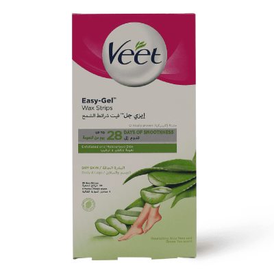 Veet Wax Strips Legs & Body For Dry Skin - 20 Pcs