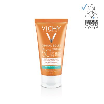 Vichy, Sunscreen, Ideal Soleil, Velvety Cream, Spf50, For Normal To Dry Skin - 50 Ml
