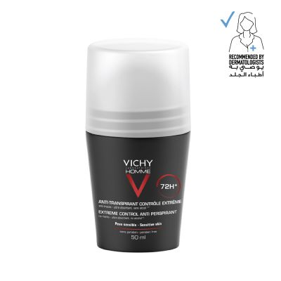 Vichy Deodorant Homme 72 Hour Anti-Perspirant Roll-On - 50 Ml