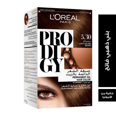 L'Oreal, Prodigy Hair Dye Almond Light Golden Brown Color 5.30 - 1 Kit