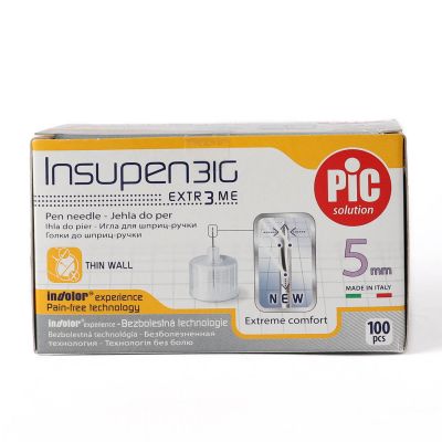 Pic Insupen Insulin Needles 31 G X 5 Mm - 100 Pcs