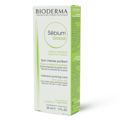 Bioderma Sebium Global Cover Cream For Blackheads And Pimples - 30 Ml