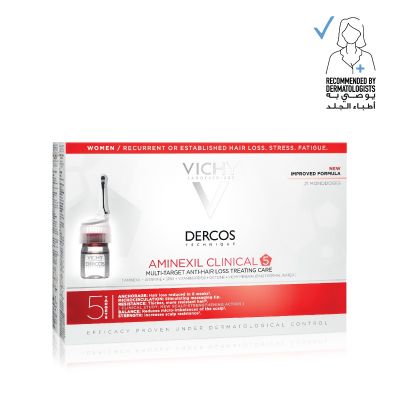 Vichy, Dercos, Aminexil Clinical 5, Anti Hair Loss For Women 21X6 Ml - 1 Kit
