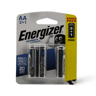 Energizer Battery Lithuim Aa L91Bp 2+1 Free - 1 Kit