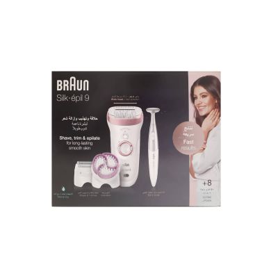 Braun, Epilator Silkepil 9, Suitable For All Body Area Sensosmart For Wet & Dry With 13 Extras - 1 Device