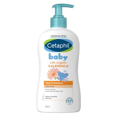 Cetaphil, Baby,Wash & Shampoo, Face & Body, With Calendula - 400 Ml