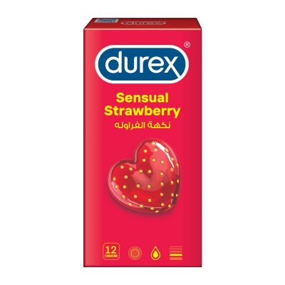 Durex Con Sensual Strawberry - 12 Pcs
