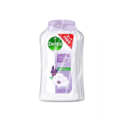 Dettol, Shower Gel, For Sensitive Skin, Antiseptic With Lavender & White Musk 250 Ml, 2+1 Free - 1 Kit