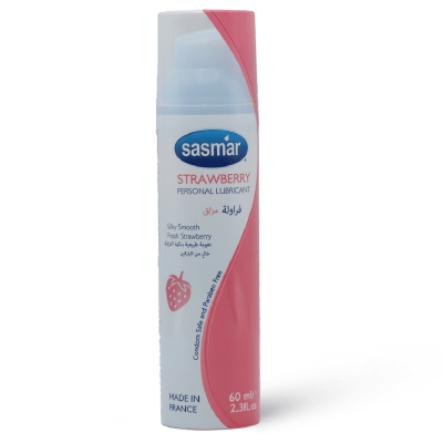Sasmar Lubricant Strawberry Pump Silky-Smooth Water-Based Personal Lubricant With Strawberry Flavor - 60 Ml