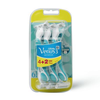 Venus Razors Disposal Women Sensitive 4 + 2 Free -1 Kit