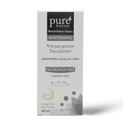Pure Beauty, Deodorant Roll-On, Whitening, Non Scented - 60 Ml