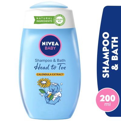 Nivea Baby Shampoo & Bath Head To Toe With Calendula Extract - 200 Ml