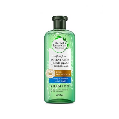 Herbal Essences, Natural Shampoo Hair Strengthening, Aloe Vera & Bamboo - 400 Ml