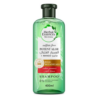 Herbal Essences, Natural Shampoo, Color Protect, Aloe Vera & Mango - 400 Ml