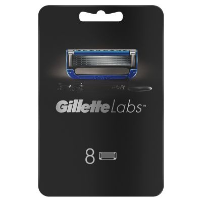 Gillette , Labs, Shaving Blades, Compatible With Heated Razor, For Men - 8 Pcs
