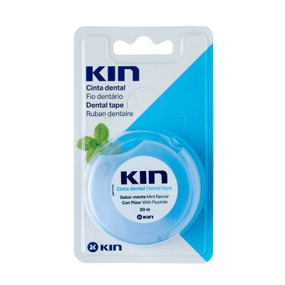 KIN, Dental Tape, Unwaxed, Mint With Fluoride, 50 M - 1 Kit
