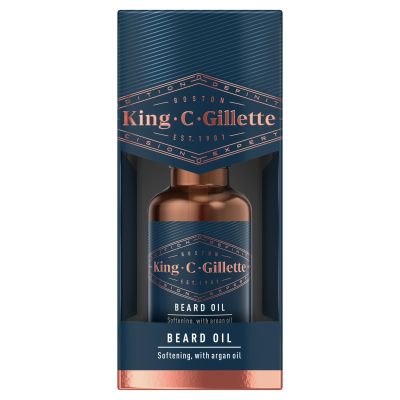 King.C.Gillette, Beard Oil, Sotening With Argan Oil - 30 Ml
