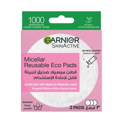 Garnier, Micellar Pads, Reusable & Washable - 3 Pcs