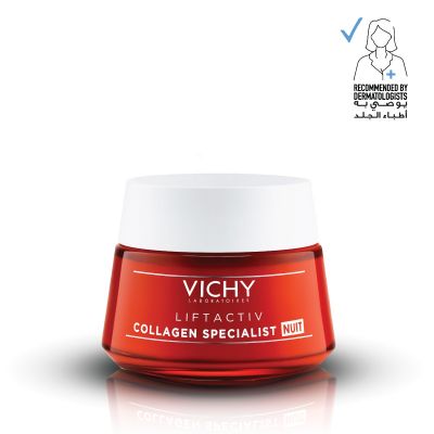 Vichy, Liftactiv, Night Cream, Collagen Specialist, Wrinkles, Firms Skin - 50 Ml