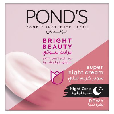 Ponds, Bright Beauty, Face Night Cream, Dewy Skin - 50 Ml