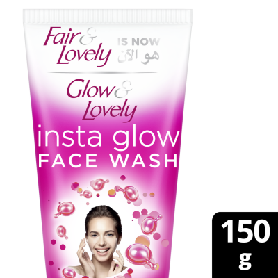 Glow & Lovely, Insta Glow, Face Wash, Multi Vitamin - 150 Gm