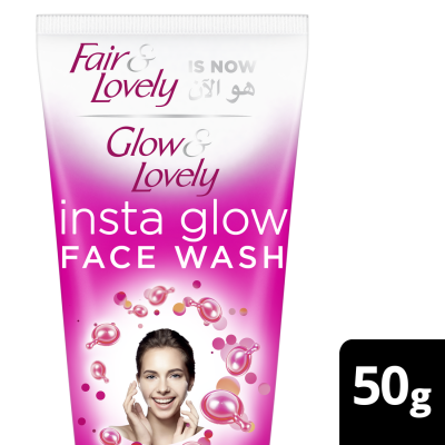 Glow & Lovely, Insta Glow, Face Wash, Multi Vitamin - 50 Gm