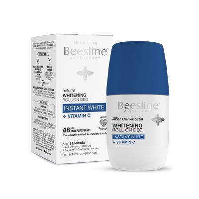 Beesline, Deodorant Roll-On, Instant White, + Vitamin C, For Women - 50 Ml