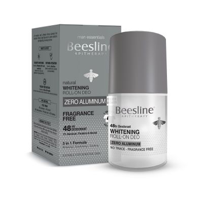 Beesline, Deodorant Roll-On, Zero Aluminum Fragrance Free, 48 Hrs. Protection, For Men - 70 Ml
