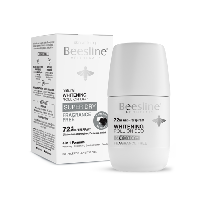Beesline, Deodorant Roll-On, Super Dry, Fragrance Free, 72 Hrs. Protection, For Women - 50 Ml