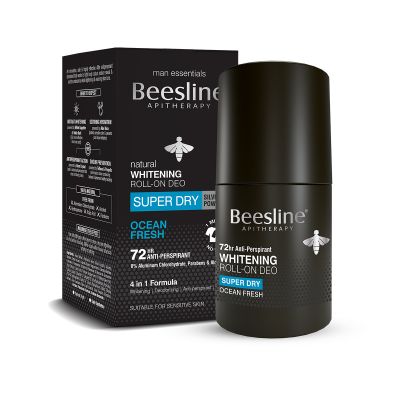 Beesline, Deodorant Roll-On, Super Dry, Ocean Fresh, 72 Hrs. Protection, For Men  - 50 Ml