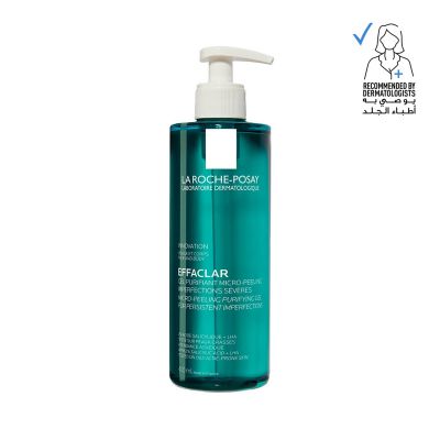 La Roche-Posay, Effaclar, Gel, Cleanser & Micro-Peeler, Persistent Imperfection, Face & Body - 400 Ml