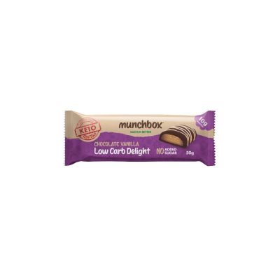 Munchbox, Low Carbohydrate Bar, Rich In Protein, With Chocolate & Vanilla, Gluten Free - 50 Gm