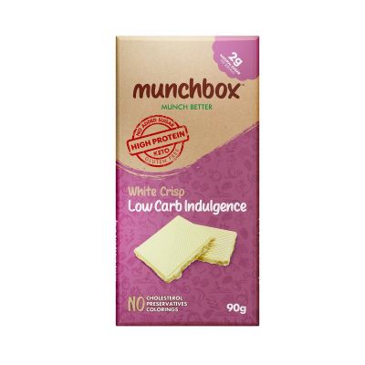 Munchbox, White Chocolate Crisp, Low In Carbohydrate, Gluten Free - 90 Gm