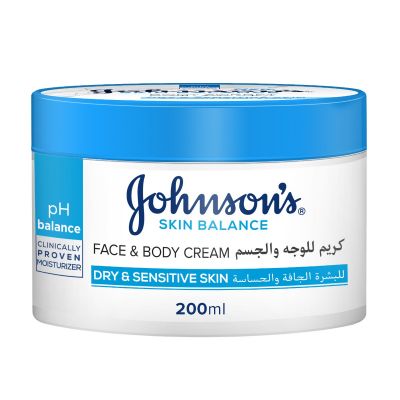 Johnson'S, Skin Balance, Face And Body Cream, For Dry Sensitive Skin - 200 Ml