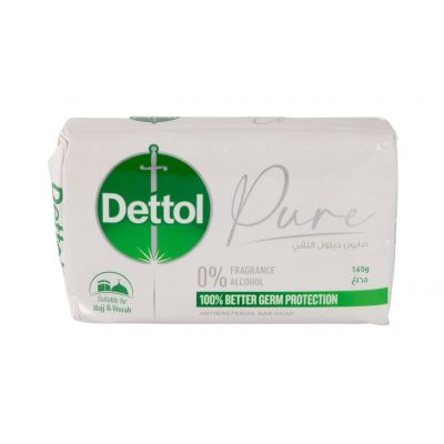Dettol, Pure Soap, Alcohol & Fragrance Free - 165 Gm
