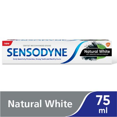 Sensodyne, Toothpaste, Natural White, With Charcoal - 75 Ml