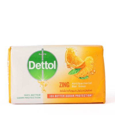 Dettol, Bar Soap, Zing, Vitality And Activity - 165 Gm